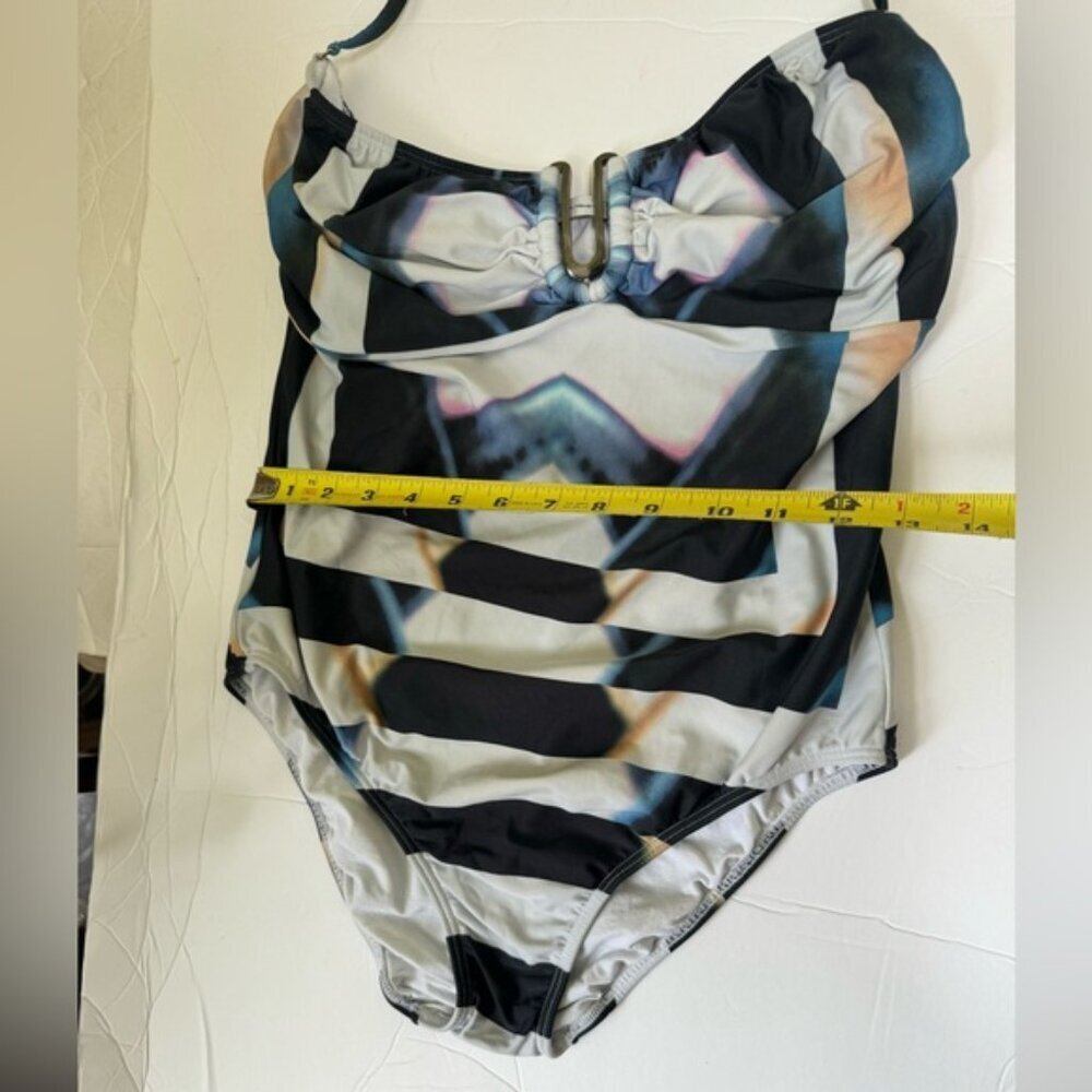 Lenny Niemeyer Luxury Print Halter Removable 1 Piece Swimsuit Adjustable Strap - Picture 12 of 15